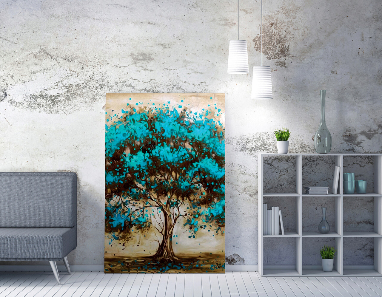 Tablou decorativ, WY67(50 x 70), Lemn, Multicolor - imagine 3